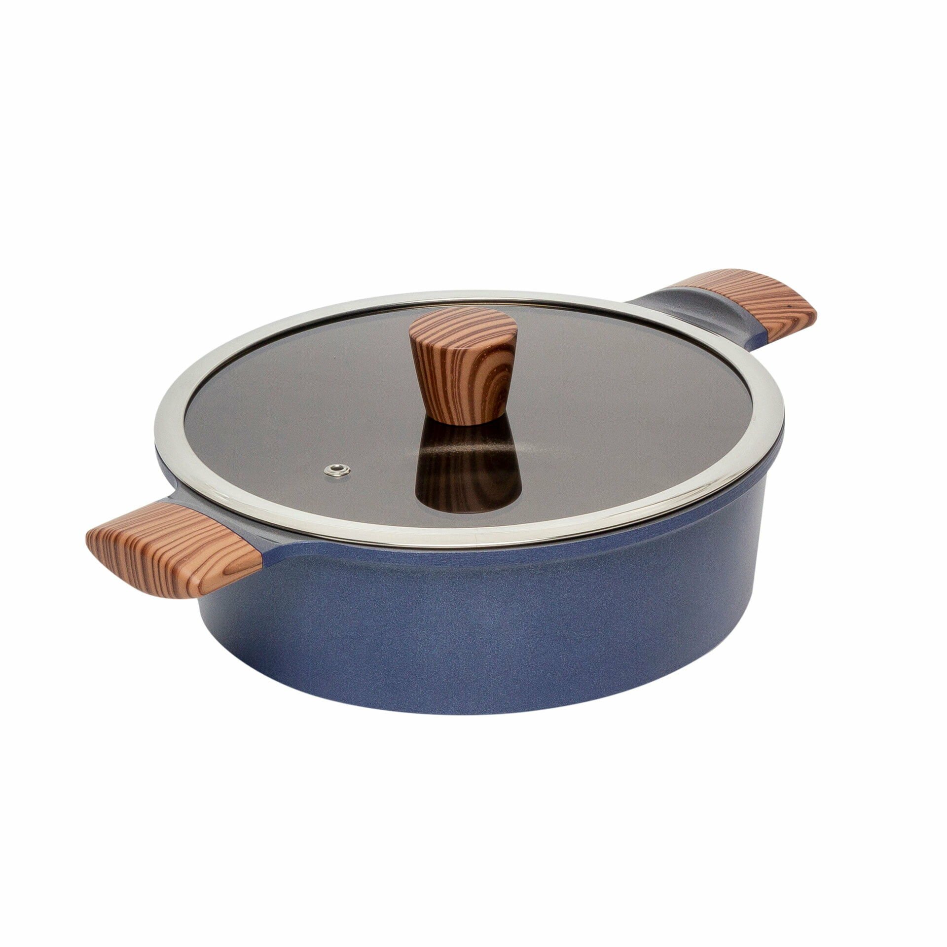 LaCena Lacivert 22cm Basık Tencere