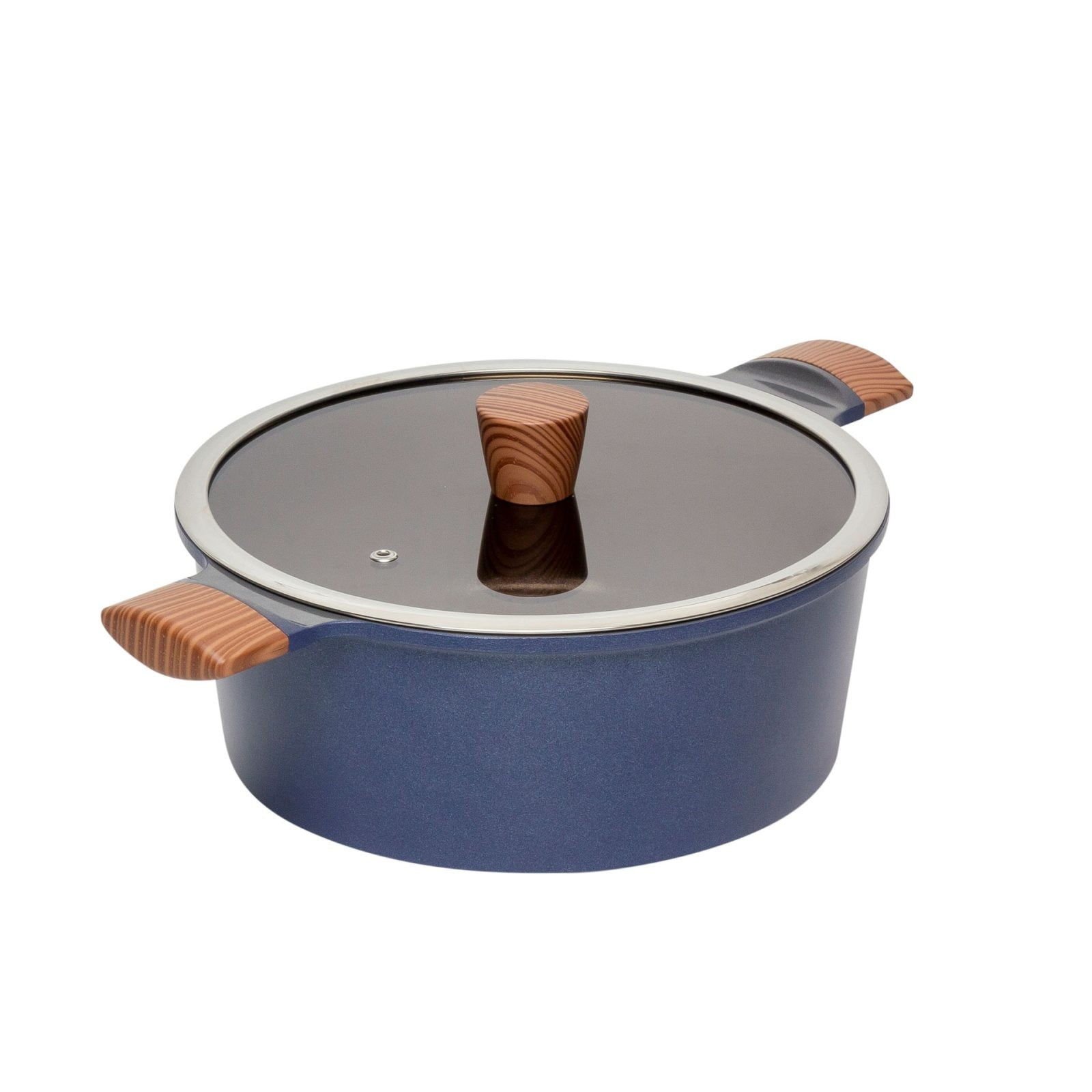 LaCena Lacivert 24cm Basık Tencere
