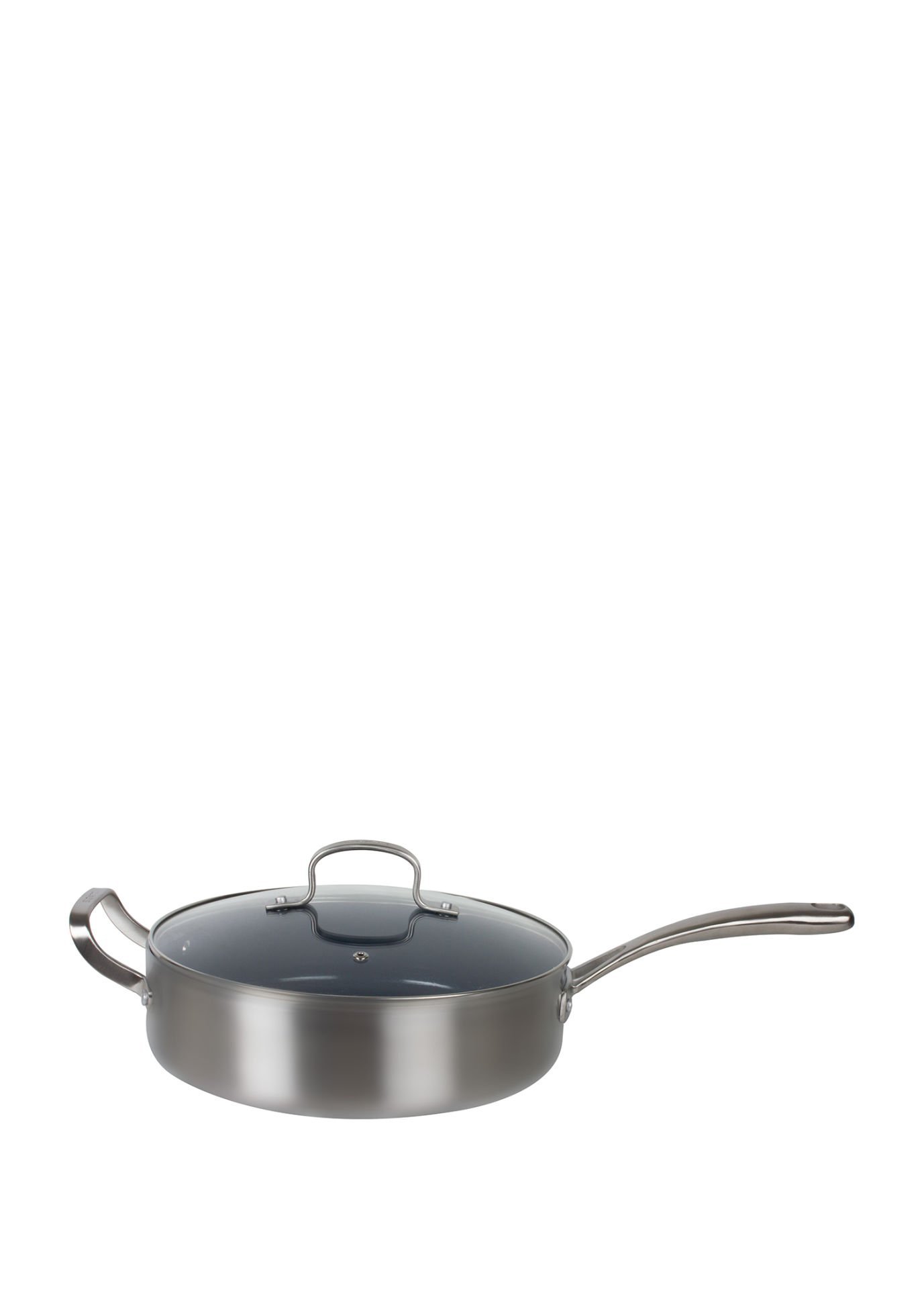 Mare Collection Çift Kulplu Gri Derin Çelik Tava 24 Cm